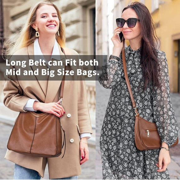 Mecule Women's Brown 3 in 1 Hobo Handbags - Picture 5 of 6